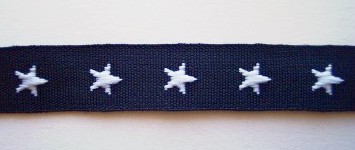 Navy/White Stars 1/2" Jacquard