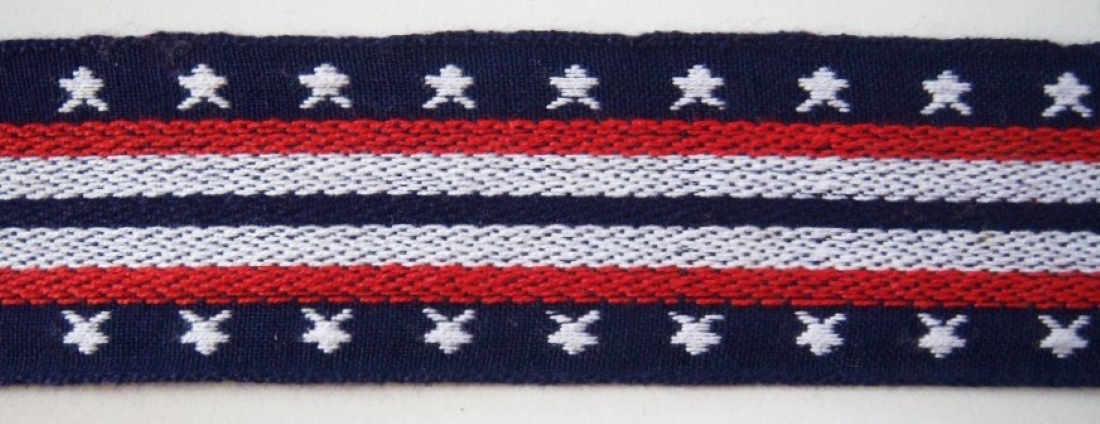 Stars/Stripes Cotton 1 1/2" Webbing