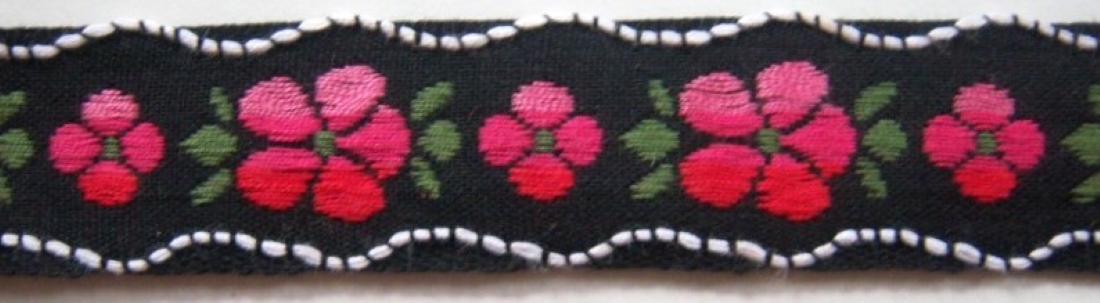 Black/Pink Jacquard