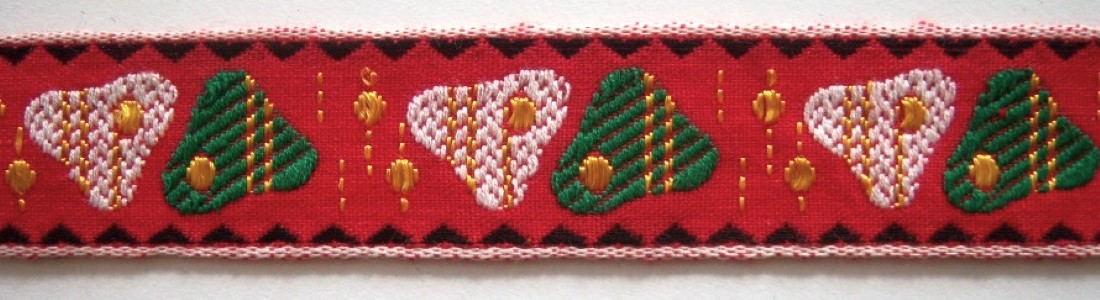 Red/Green/Gold Metallic Jacquard