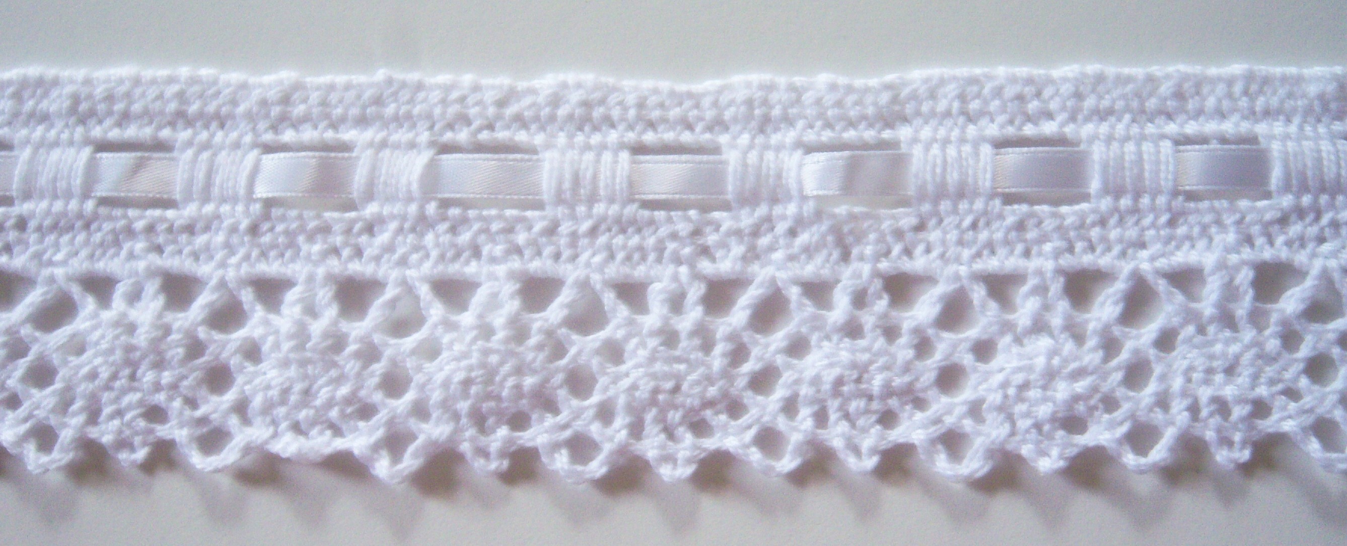 White/White Satin Cluny Lace