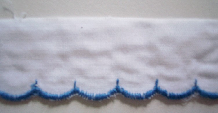 White/Copen 1 1/4" Eyelet Lace