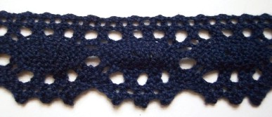 Navy 1" Cluny Lace