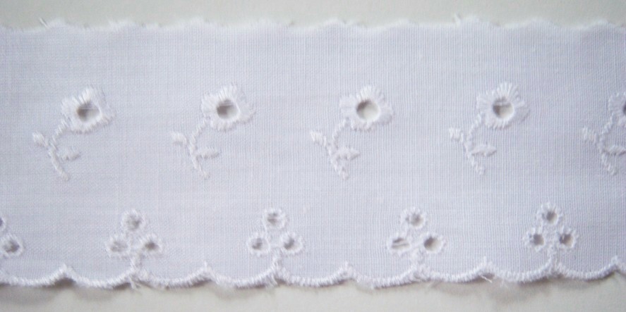 White 2" Eyelet Lace