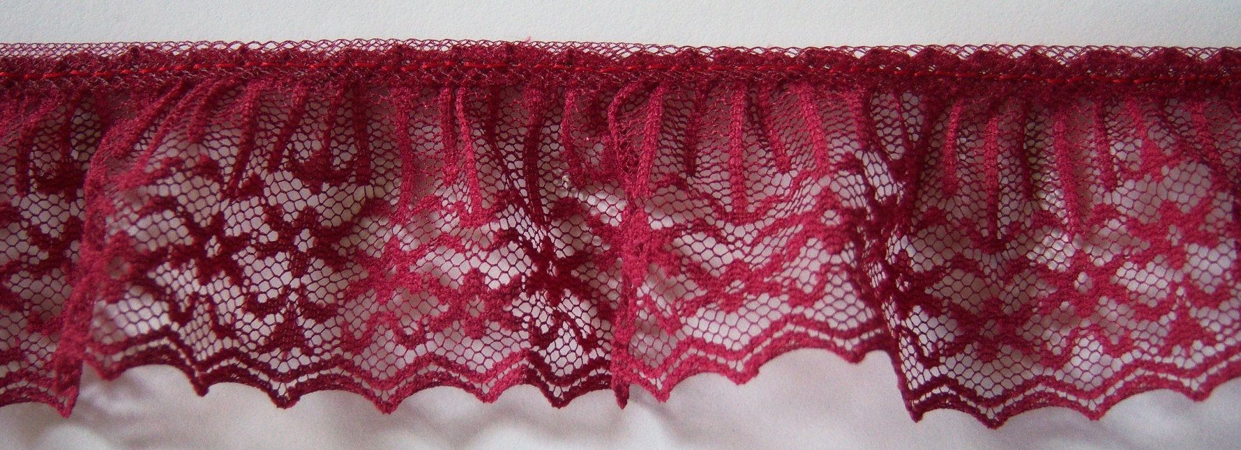 Wine 2" Ruffled Lace