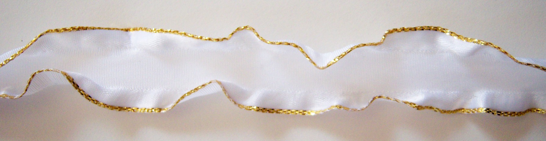 White/Gold 1" Soft Trim