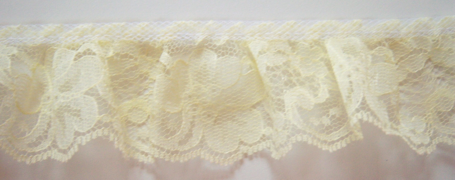 Lt Yellow 1 3/4" Ruffled Lace