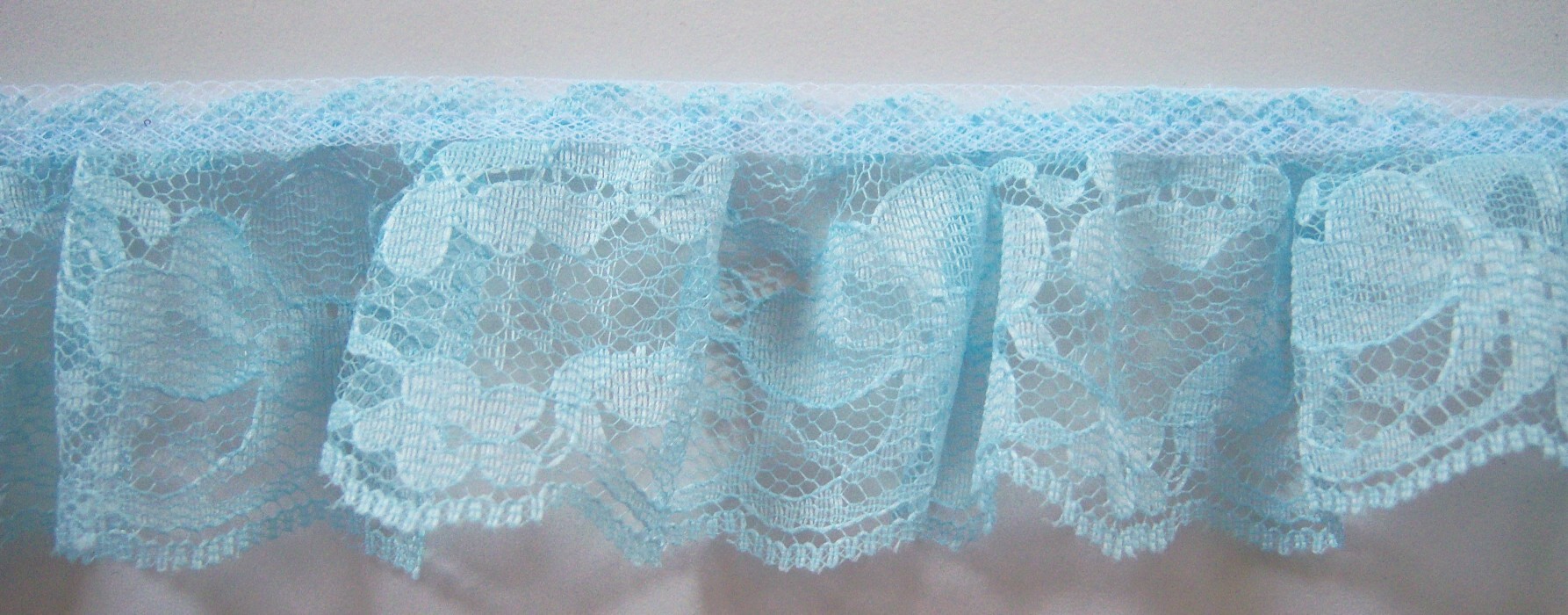 Lt Blue 1 3/4" Ruffled Lace