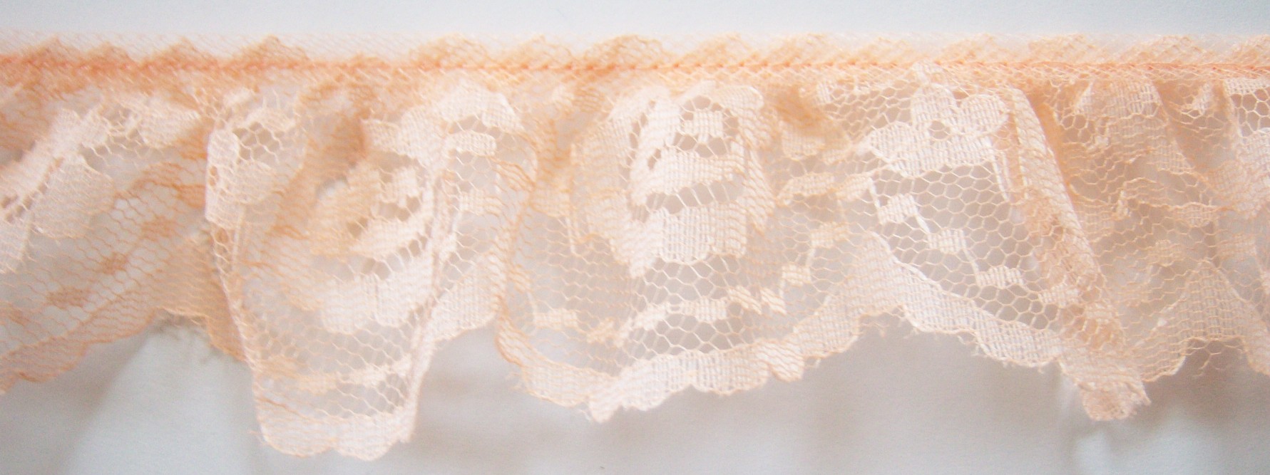 Light Peach 2" Ruffled Lace