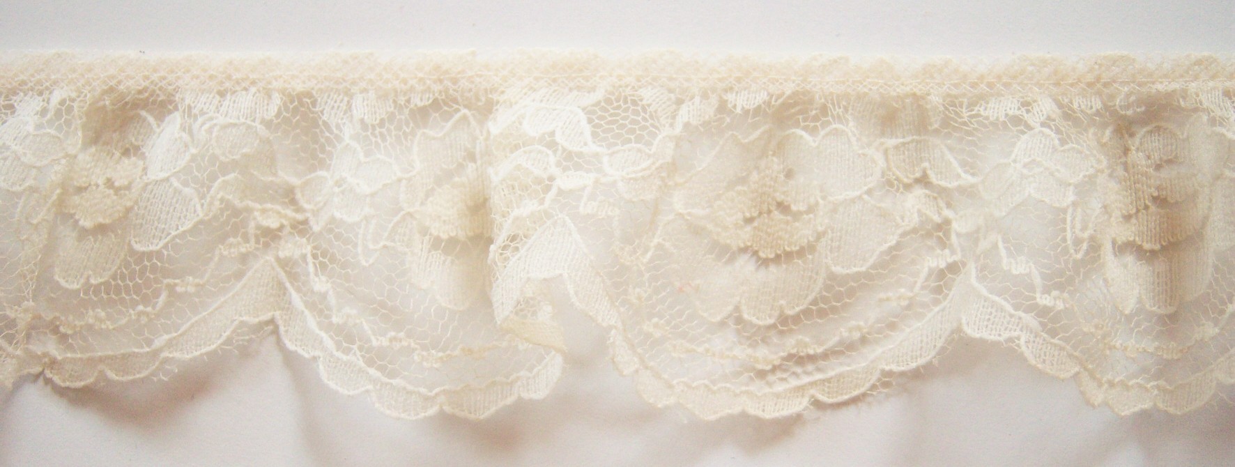 Champagne 2" Gathered Lace