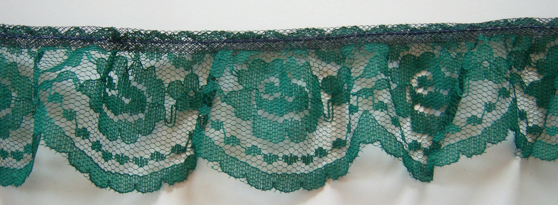 Pine Green 2" Ruffled Lace