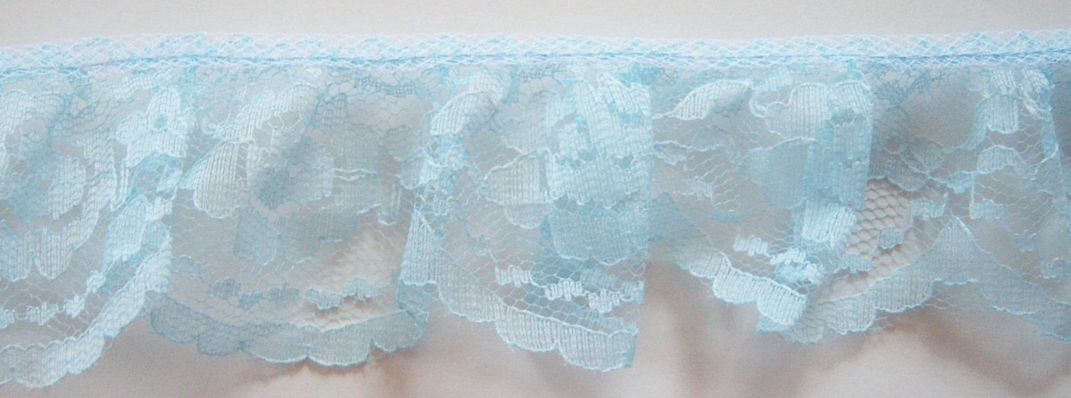 Light Blue 2" Ruffled Lace