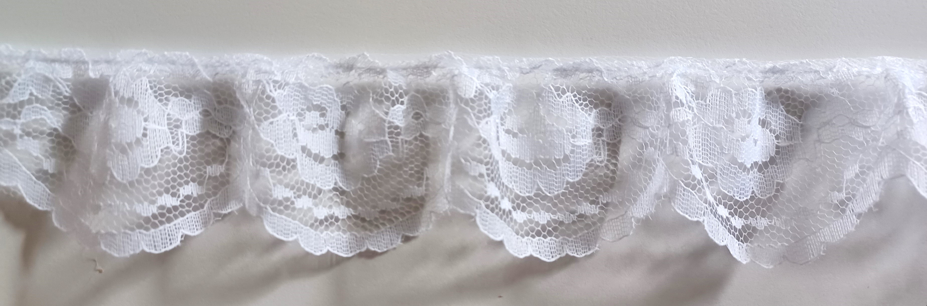 White 2" Ruffled Lace