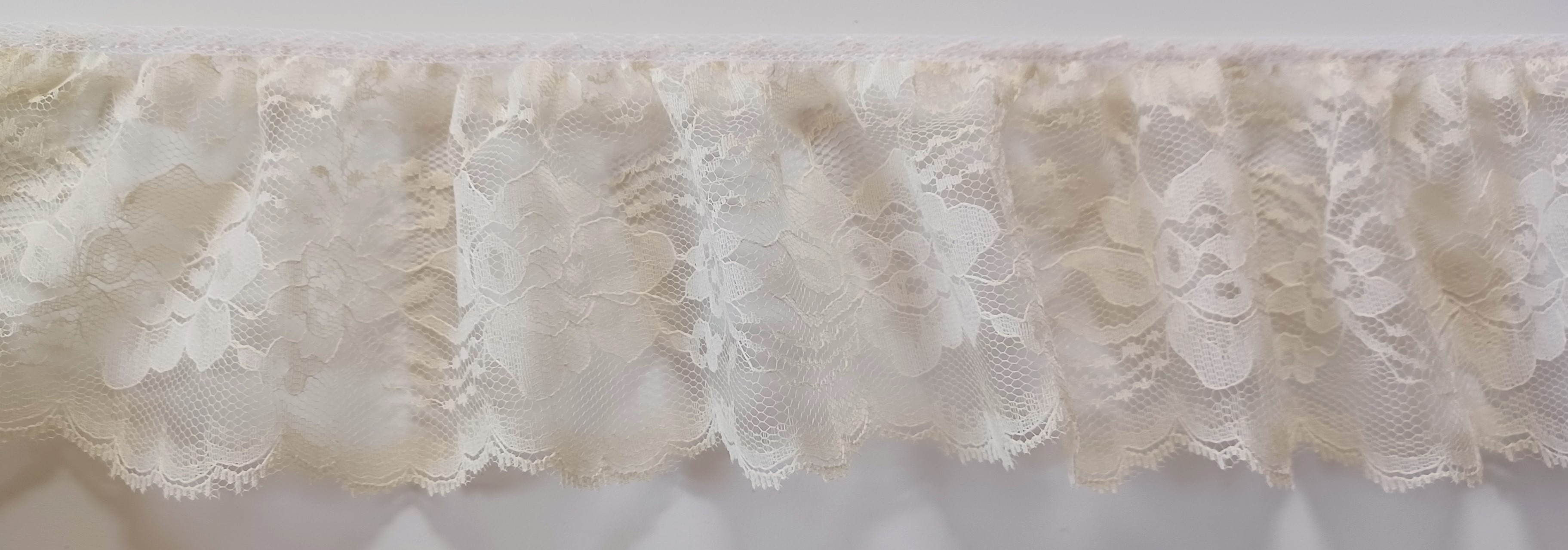 Champagne 4" Ruffled Lace