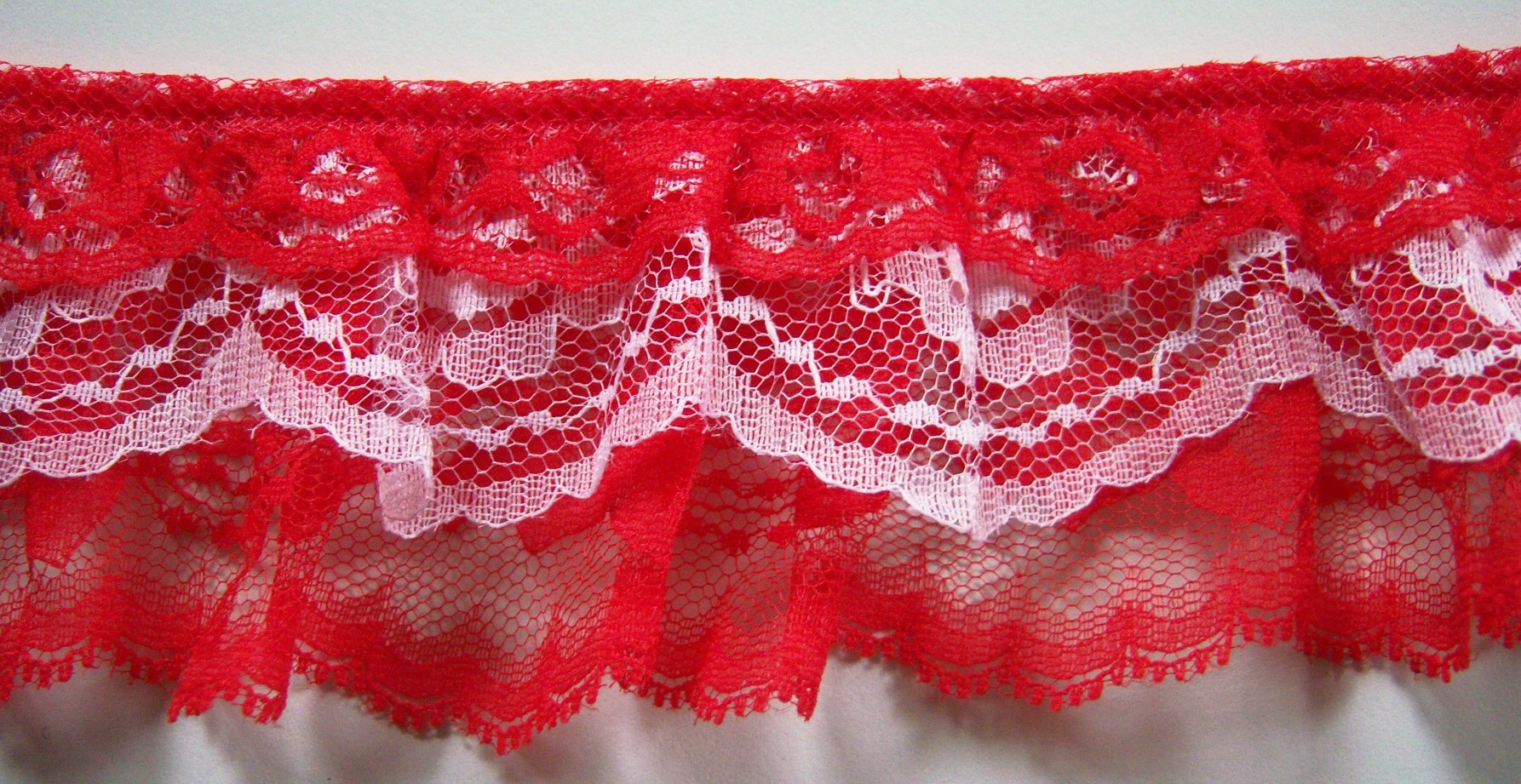 Scarlet/White/Scarlet Triple Lace