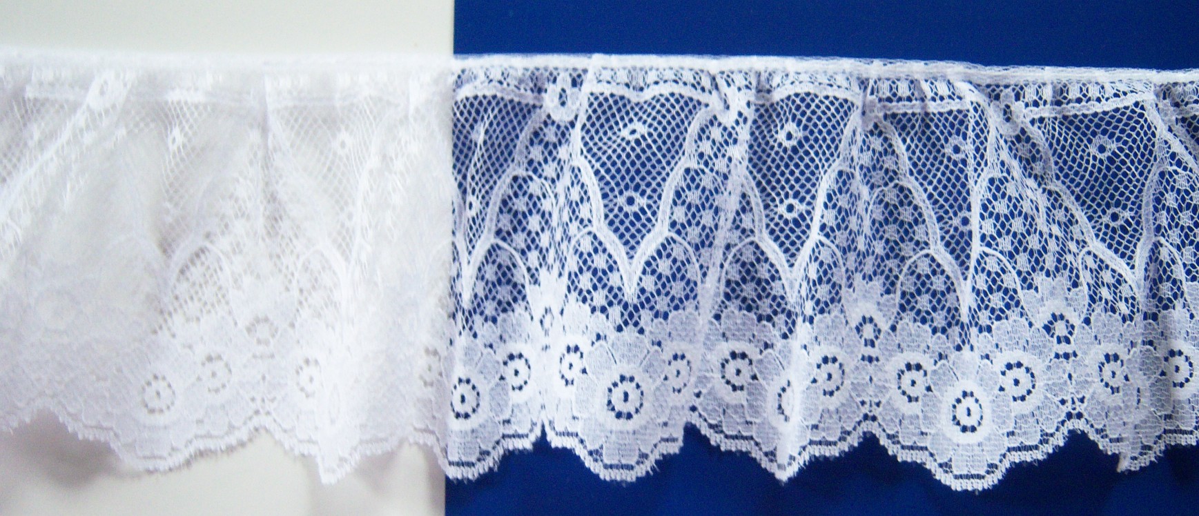 White 4" Ruffled Lace