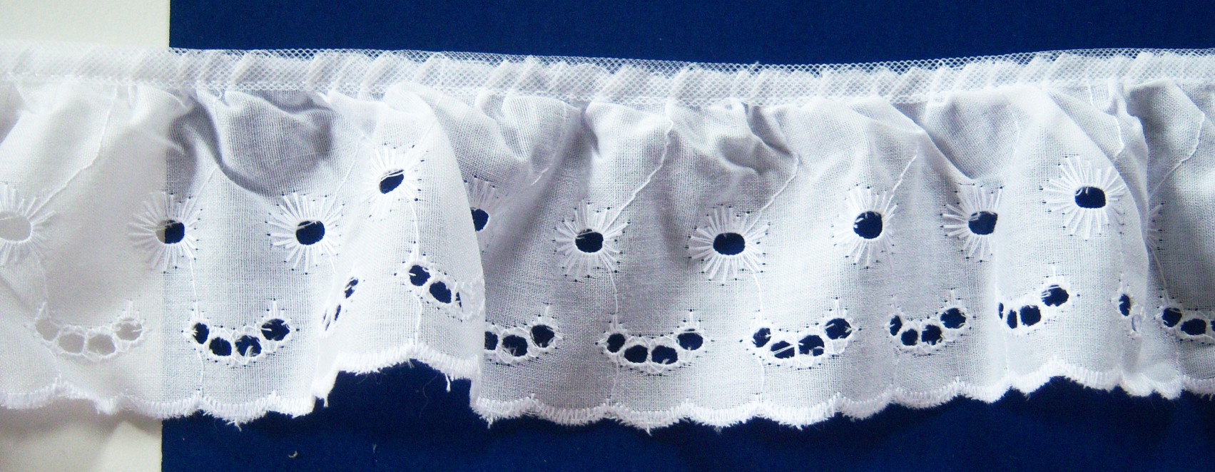 White Ruffled Eyelet Lace