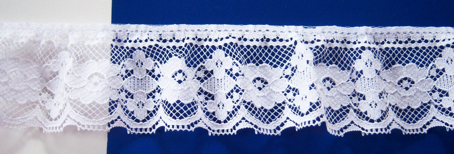 White 2" Ruffled Lace