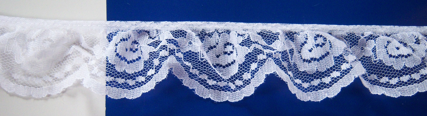 White 2" Ruffled Lace