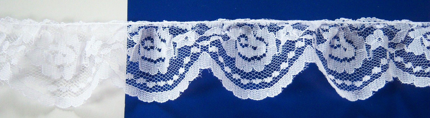 White 2" Ruffled Lace