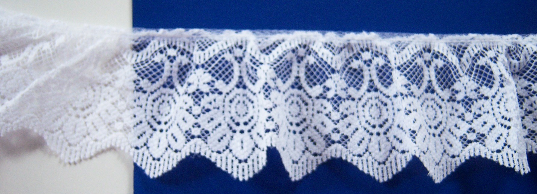 White 2 3/4" Gathered Lace