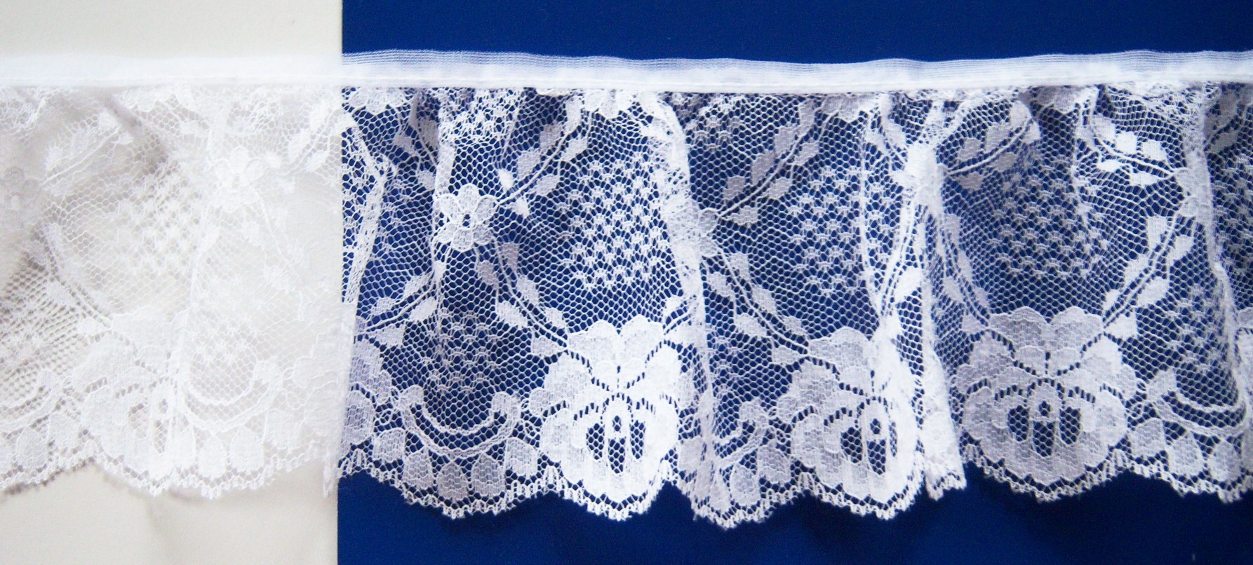 White 4" Ruffled Lace