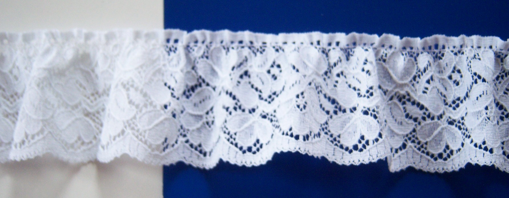 White 2" Ruffled Lace