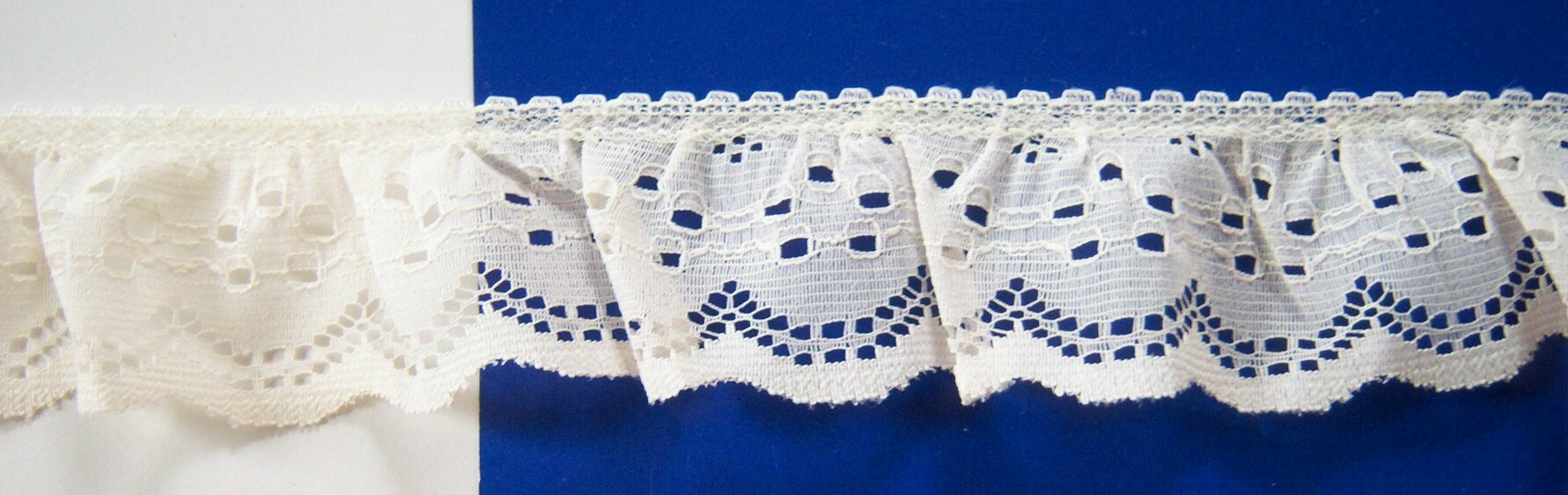 Ivory 1 5/8" Gathered Lace