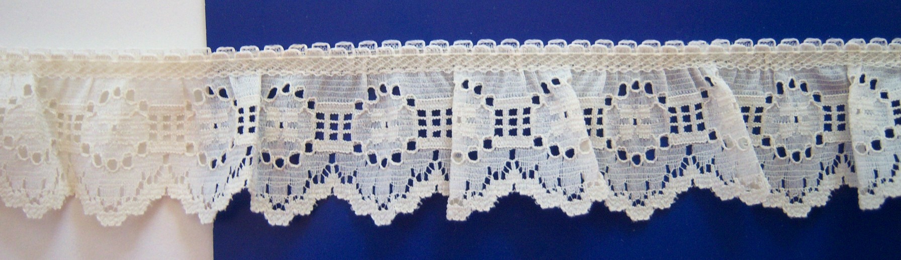 Ivory 1 5/8" Gathered Lace