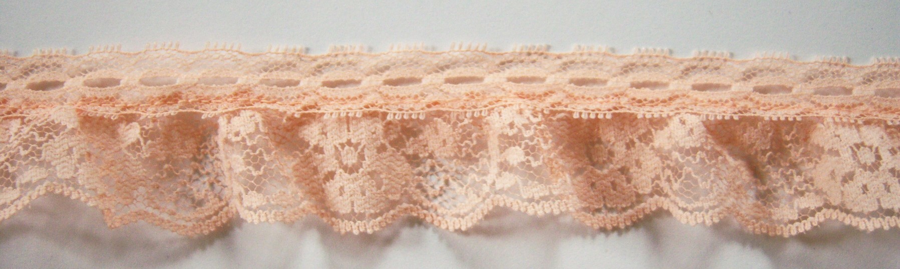 Apricot 1 1/2" Ruffled Lace