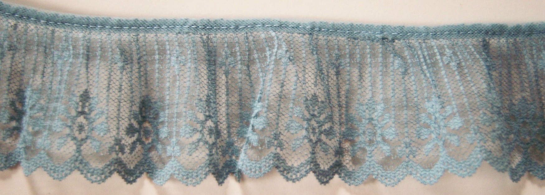 Slate Blue 2 1/4" Ruffled Lace