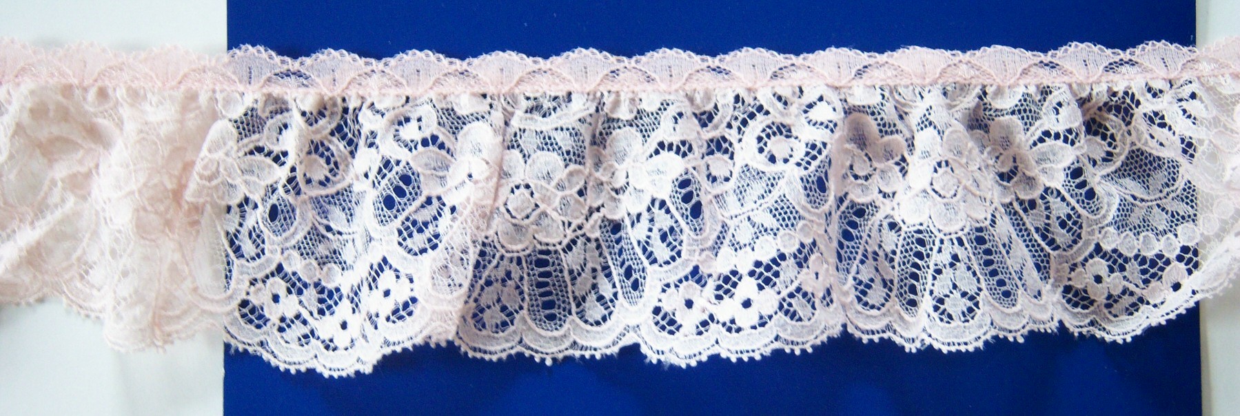 Light Pink 2 1/2" Ruffled Lace