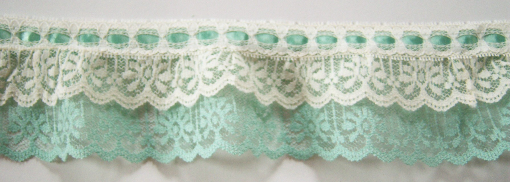 Celadon/Candlelight Ruffled 2 1/2" Lace