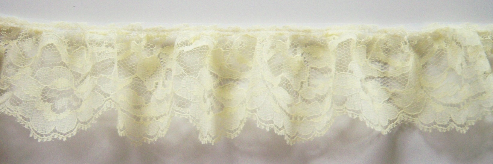 Light Yellow 2 1/2" Ruffled Lace