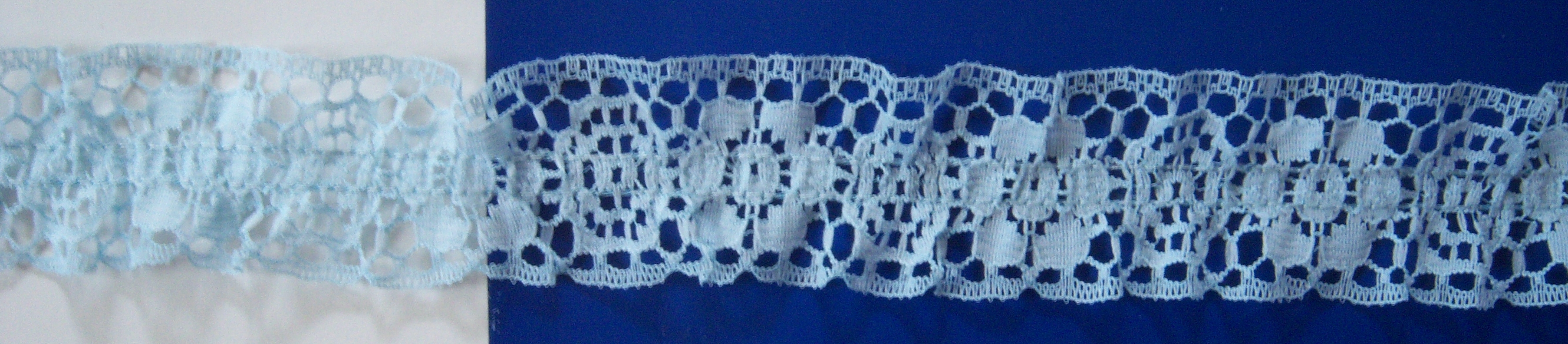 Baby Blue 1 1/4" Ruffled Lace