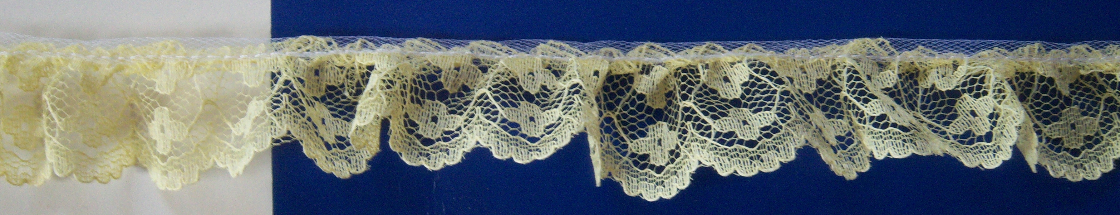 Yellow 1" Ruffled Lace