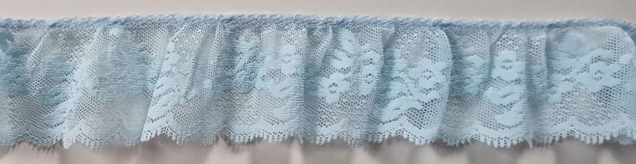 Light Blue 2 1/4" Ruffled Lace