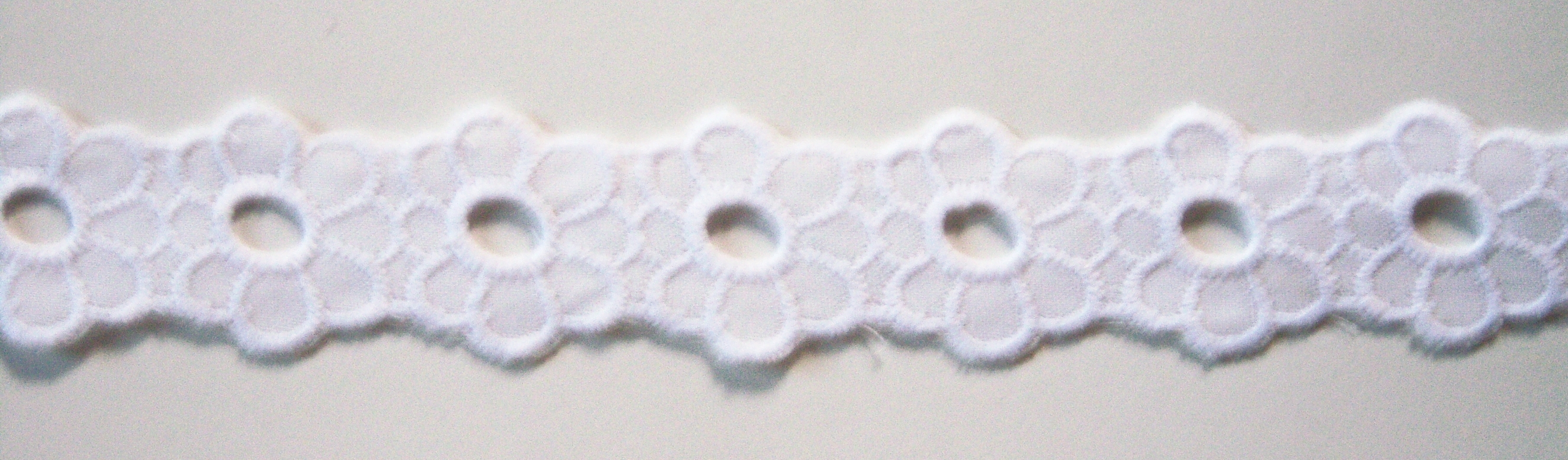 White Eyelet 1 1/8" Lace