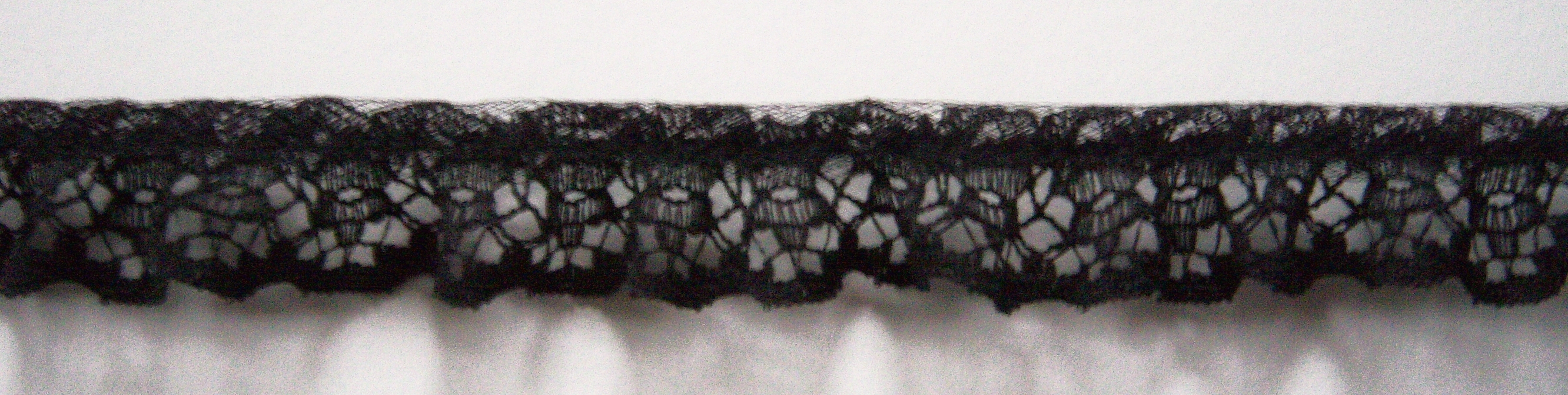 Black 3/4" Ruffled Lace