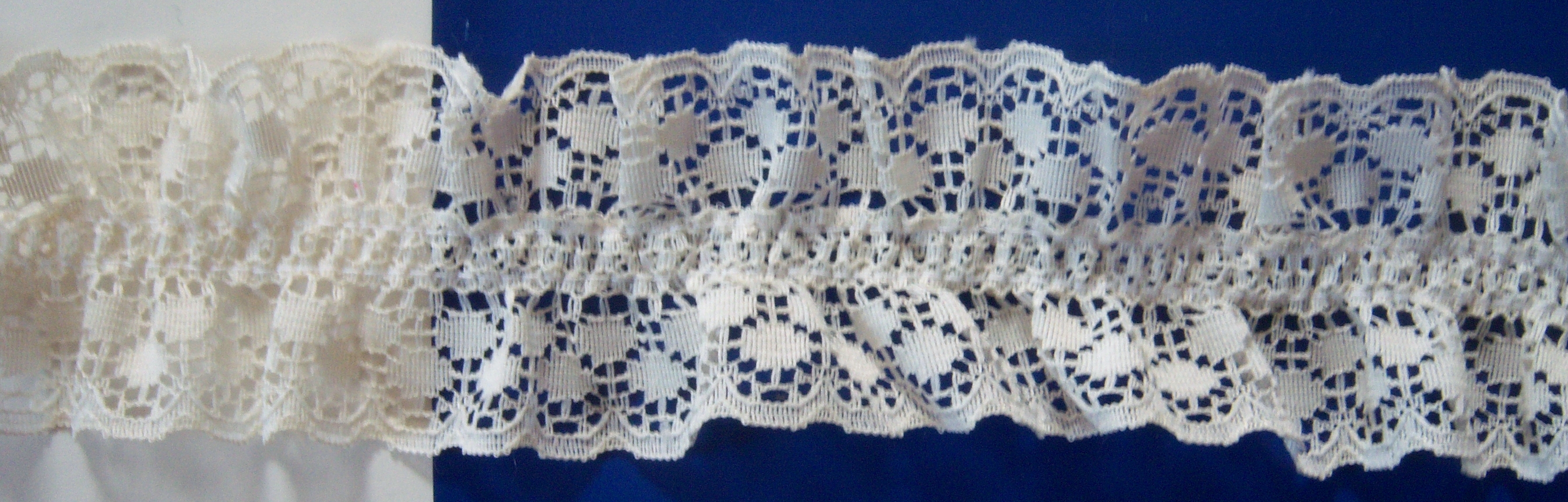 Light Ivory 2" Gathered Lace