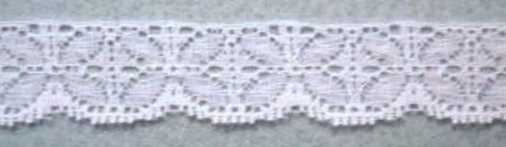 White 1 1/8" Nylon Lace