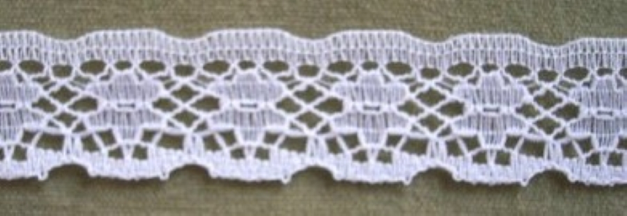 White 5/8" Nylon Lace