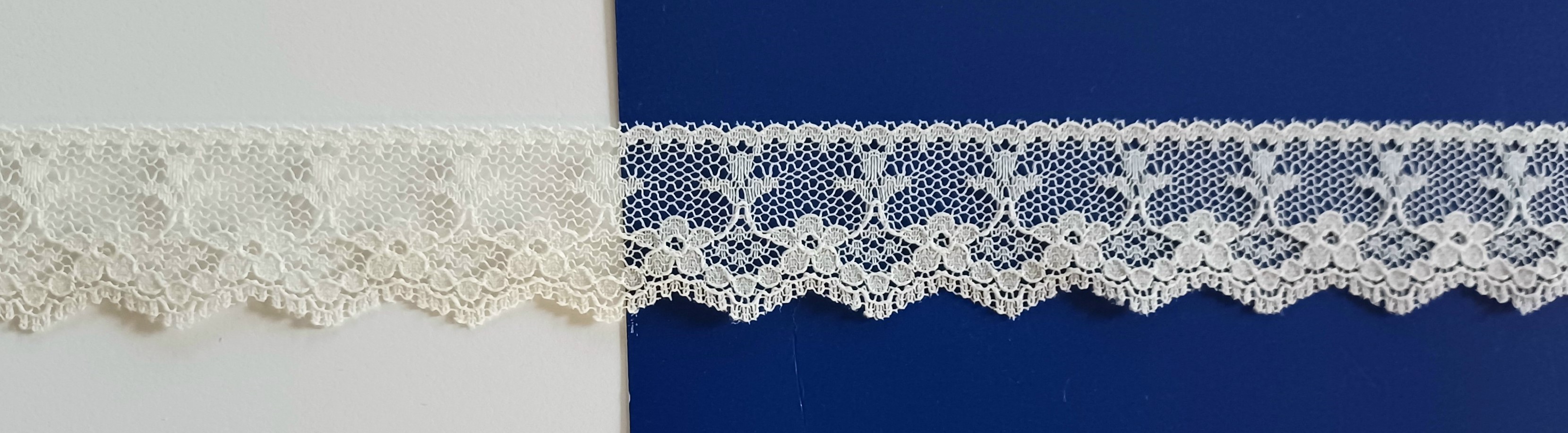 Ivory 1 1/8" Polyester Lace