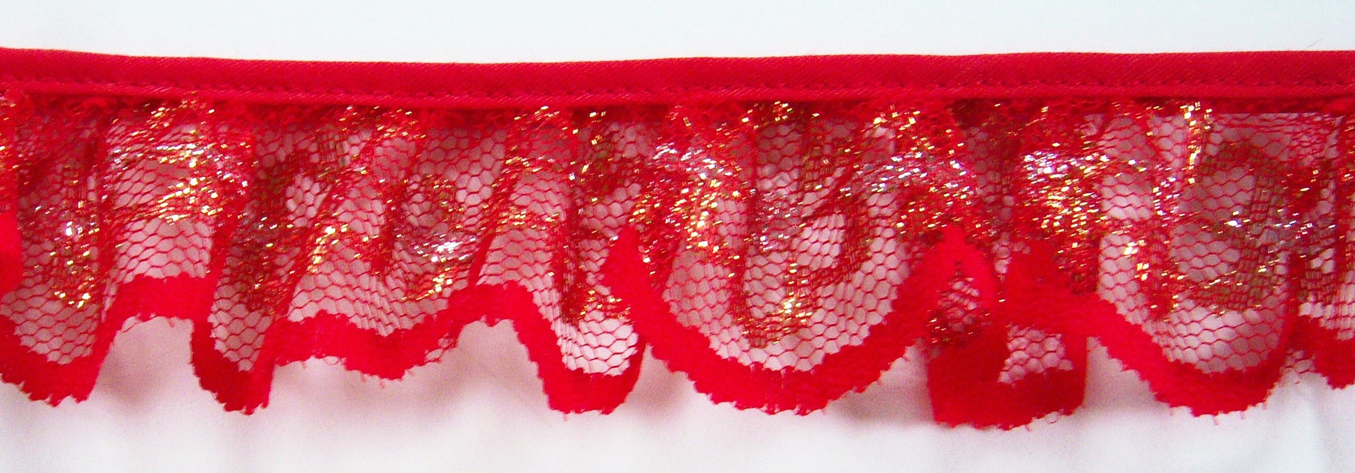 Red/Gold/Silver 1 1/2" Lace