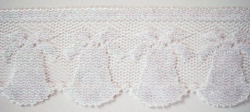 White Iridescent 1 7/8" Bells Lace