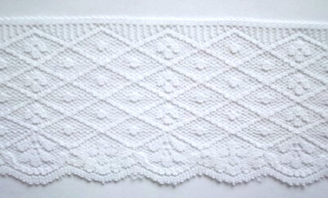 White 2 1/2" Nylon Lace