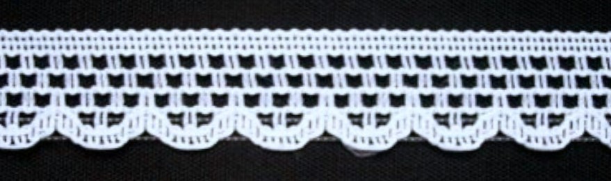 White 1/2" Nylon Lace