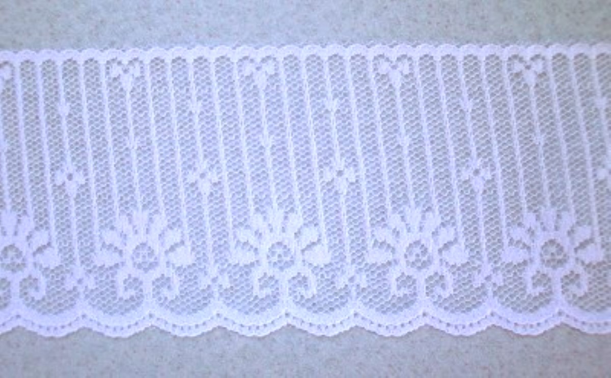 White 2 1/2" Nylon Lace