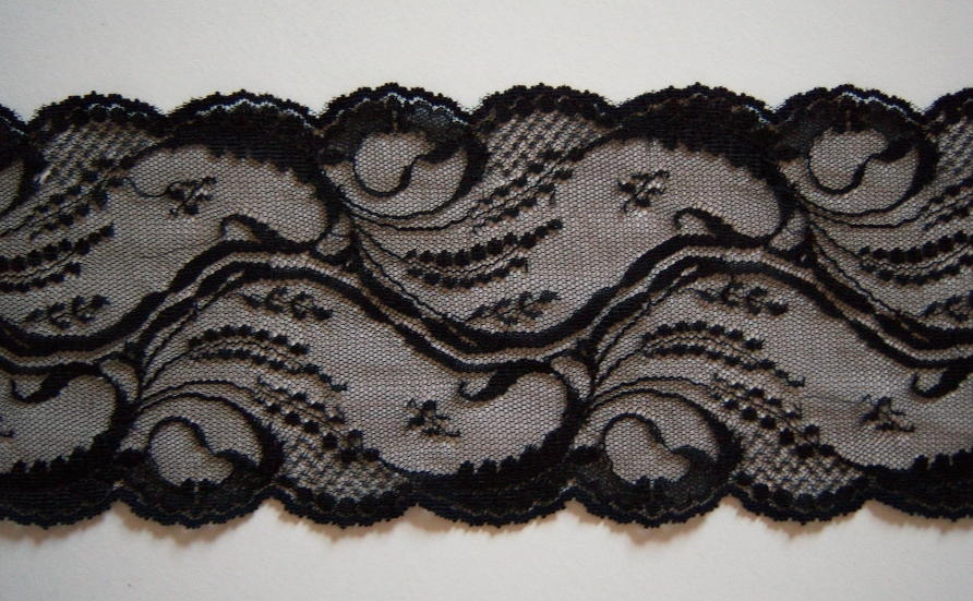 Black 3 1/2" Nylon Lace