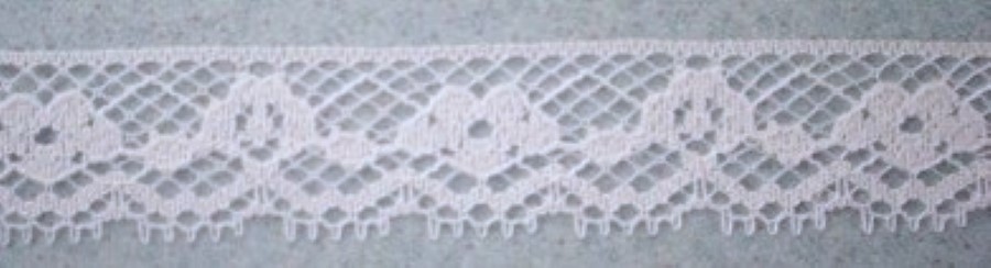 White 3/4" Nylon Lace